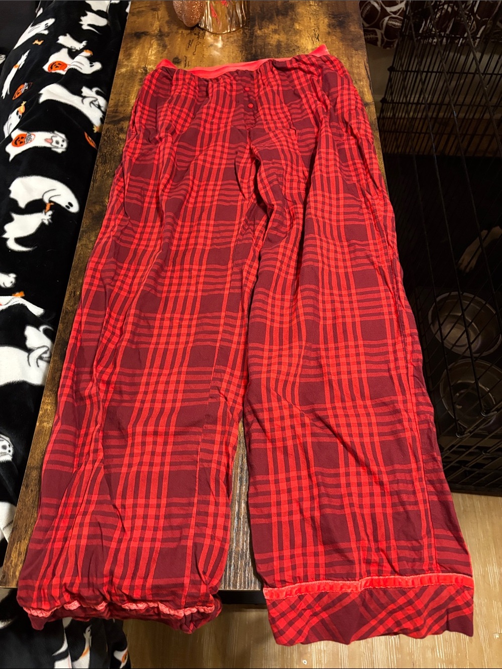 PINK Victoria's Secret Red Plaid Lounge Pajama Pants